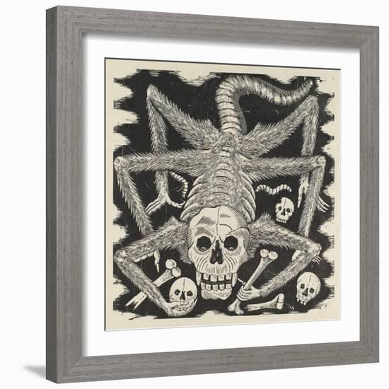 Calavera Huertista, C.1914, Printed 1930 (Photo-Relief Etching with Engraving)-Jose Guadalupe Posada-Framed Giclee Print