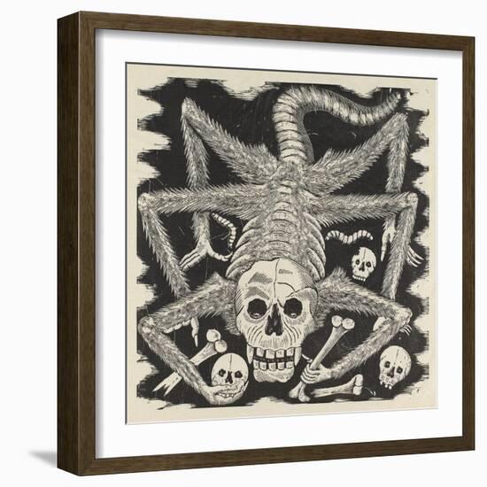 Calavera Huertista, C.1914, Printed 1930 (Photo-Relief Etching with Engraving)-Jose Guadalupe Posada-Framed Giclee Print