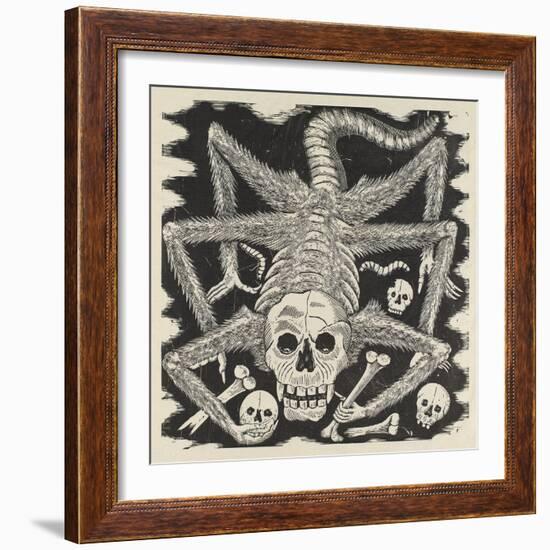 Calavera Huertista, C.1914, Printed 1930 (Photo-Relief Etching with Engraving)-Jose Guadalupe Posada-Framed Giclee Print