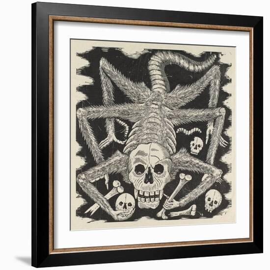 Calavera Huertista, C.1914, Printed 1930 (Photo-Relief Etching with Engraving)-Jose Guadalupe Posada-Framed Giclee Print