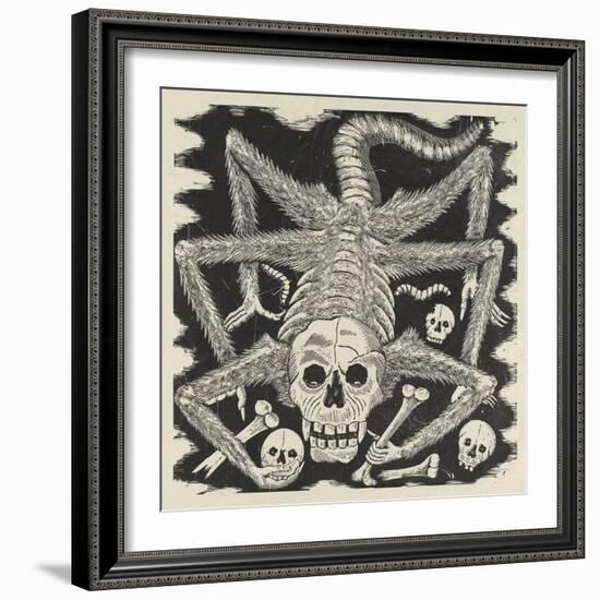 Calavera Huertista, C.1914, Printed 1930 (Photo-Relief Etching with Engraving)-Jose Guadalupe Posada-Framed Giclee Print