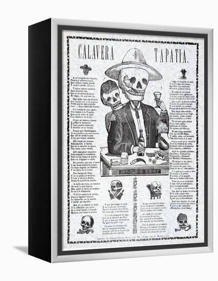 Calavera Tapatia, Published 1910-Manuel Manilla-Framed Premier Image Canvas