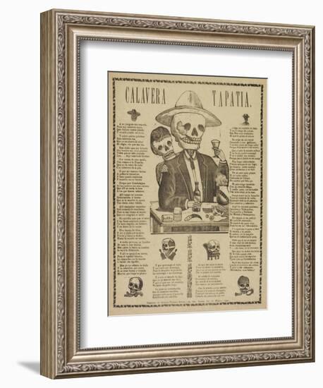 Calavera Tapatia-Antonio Vanegas Arroyo-Framed Premium Giclee Print