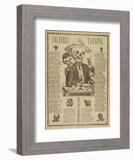 Calavera Tapatia-Antonio Vanegas Arroyo-Framed Art Print