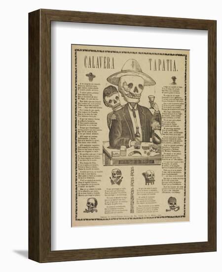 Calavera Tapatia-Antonio Vanegas Arroyo-Framed Art Print