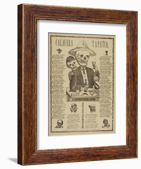 Calavera Tapatia-Antonio Vanegas Arroyo-Framed Art Print