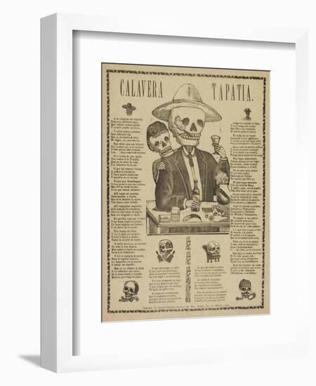 Calavera Tapatia-Antonio Vanegas Arroyo-Framed Art Print