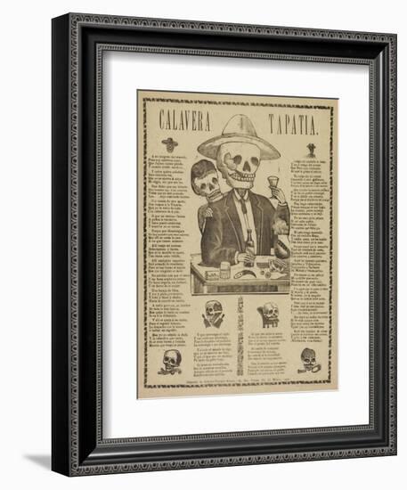 Calavera Tapatia-Antonio Vanegas Arroyo-Framed Art Print