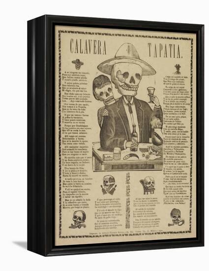 Calavera Tapatia-Antonio Vanegas Arroyo-Framed Stretched Canvas