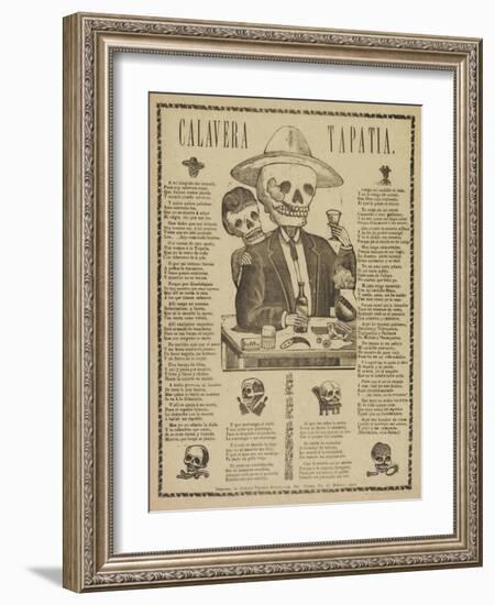 Calavera Tapatia-Antonio Vanegas Arroyo-Framed Art Print