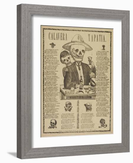 Calavera Tapatia-Antonio Vanegas Arroyo-Framed Art Print