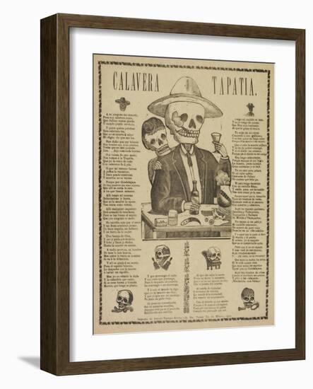 Calavera Tapatia-Antonio Vanegas Arroyo-Framed Art Print