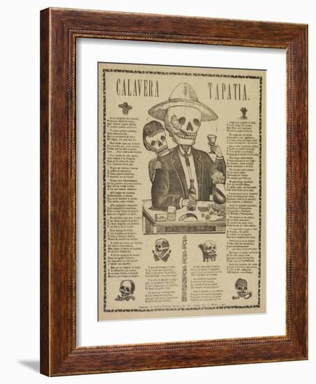 Calavera Tapatia-Antonio Vanegas Arroyo-Framed Art Print