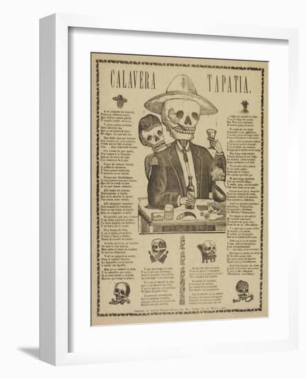 Calavera Tapatia-Antonio Vanegas Arroyo-Framed Art Print