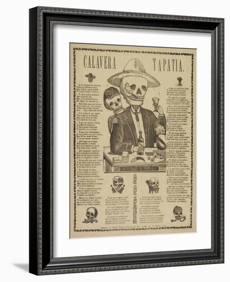 Calavera Tapatia-Antonio Vanegas Arroyo-Framed Art Print