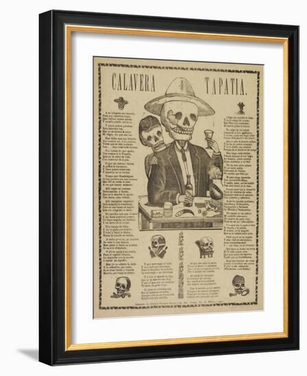 Calavera Tapatia-Antonio Vanegas Arroyo-Framed Art Print