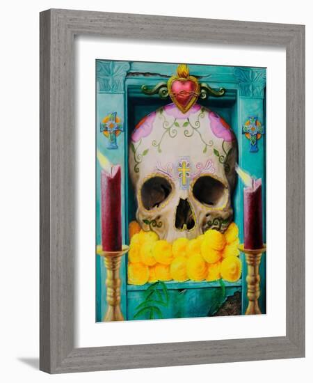 Calavera-Robert Valadez-Framed Art Print