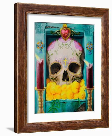 Calavera-Robert Valadez-Framed Art Print