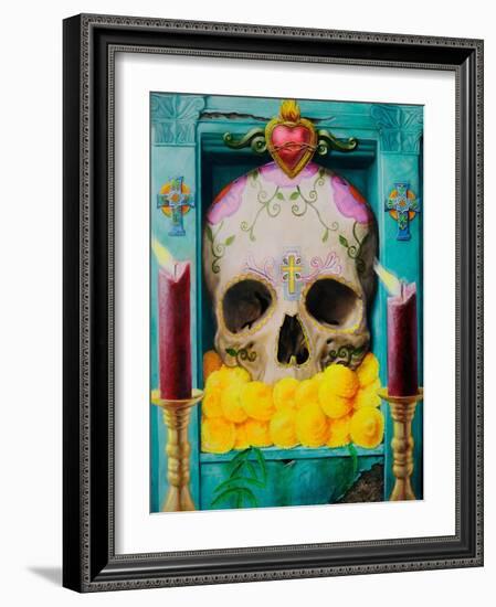 Calavera-Robert Valadez-Framed Art Print