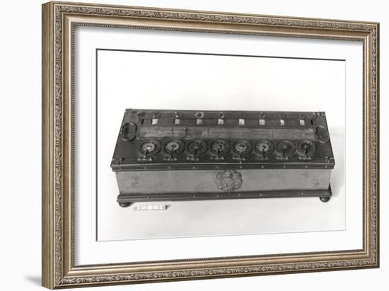Calculating Machine Invented by Blaise Pascal (1623-62), 1644-null-Framed Giclee Print