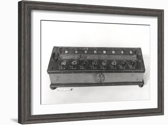 Calculating Machine Invented by Blaise Pascal (1623-62), 1644-null-Framed Giclee Print