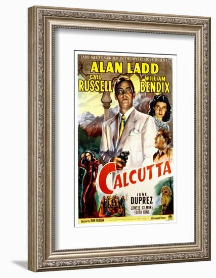 Calcutta, Alan Ladd, Gail Russell, William Bendix, June Duprez, 1947-null-Framed Photo