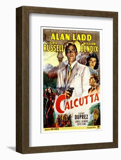 Calcutta, Alan Ladd, Gail Russell, William Bendix, June Duprez, 1947-null-Framed Photo