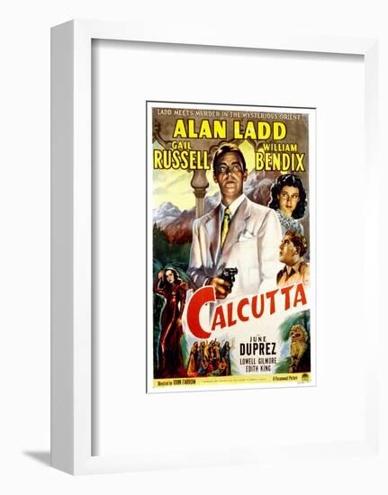 Calcutta, Alan Ladd, Gail Russell, William Bendix, June Duprez, 1947-null-Framed Photo