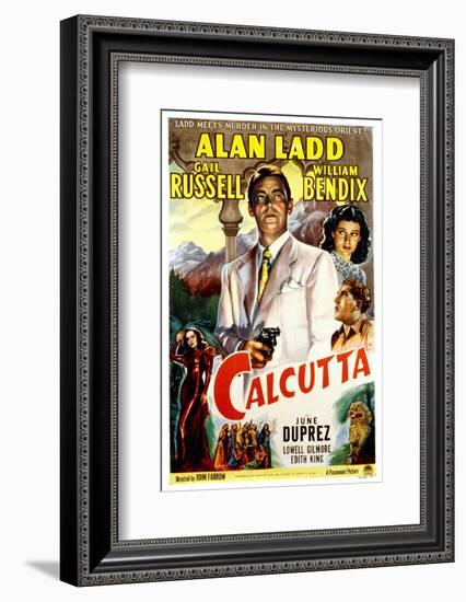 Calcutta, Alan Ladd, Gail Russell, William Bendix, June Duprez, 1947-null-Framed Photo