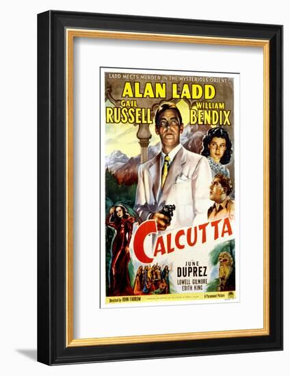 Calcutta, Alan Ladd, Gail Russell, William Bendix, June Duprez, 1947-null-Framed Photo