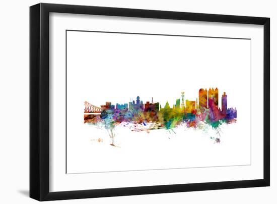 Calcutta (Kolkata) India Skyline-Michael Tompsett-Framed Art Print