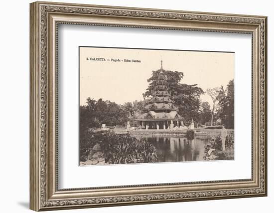 'Calcutta - Pagoda - Eden Garden', c1900-Unknown-Framed Photographic Print