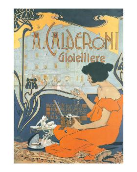 Calderoni Gioielliere 1898' Art Print - Adolfo Hohenstein | Art.com