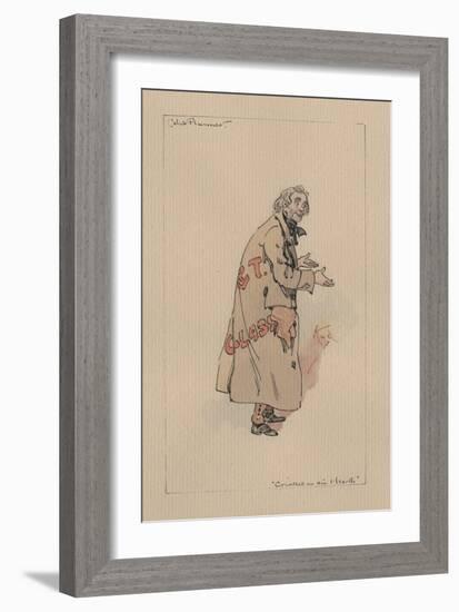 Caleb Plummer - the Cricket on the Hearth, C.1920s-Joseph Clayton Clarke-Framed Giclee Print