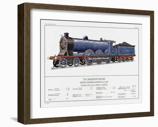 Caledonian Railway Express Loco No 903-W.j. Stokoe-Framed Art Print