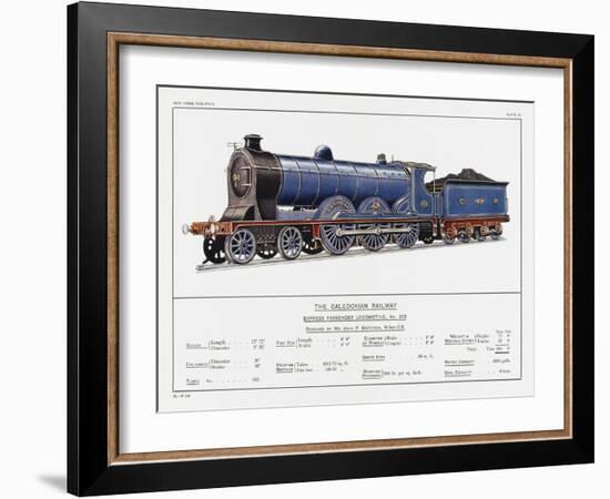 Caledonian Railway Express Loco No 903-W.j. Stokoe-Framed Art Print