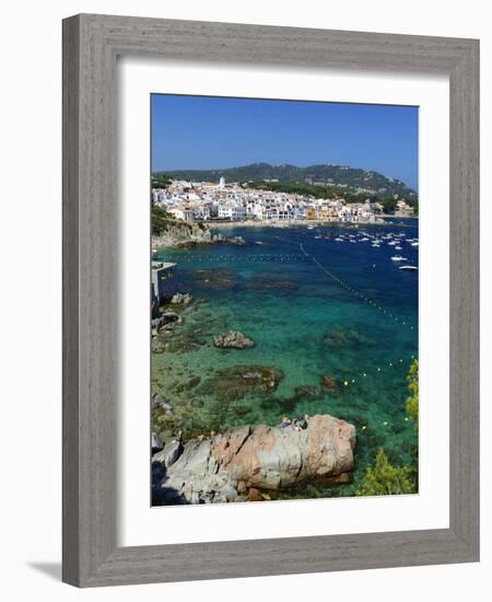 Calella De Palafrugell and Cap De St. Sebastia, Costa Brava, Catalonia, Spain, Mediterranean, Europ-Stuart Black-Framed Photographic Print