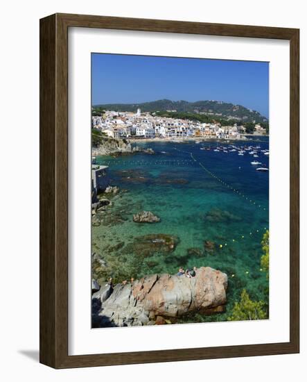 Calella De Palafrugell and Cap De St. Sebastia, Costa Brava, Catalonia, Spain, Mediterranean, Europ-Stuart Black-Framed Photographic Print