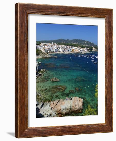 Calella De Palafrugell and Cap De St. Sebastia, Costa Brava, Catalonia, Spain, Mediterranean, Europ-Stuart Black-Framed Photographic Print