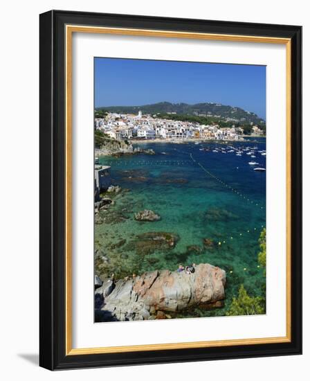 Calella De Palafrugell and Cap De St. Sebastia, Costa Brava, Catalonia, Spain, Mediterranean, Europ-Stuart Black-Framed Photographic Print