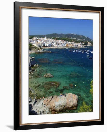 Calella De Palafrugell and Cap De St. Sebastia, Costa Brava, Catalonia, Spain, Mediterranean, Europ-Stuart Black-Framed Photographic Print