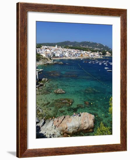 Calella De Palafrugell and Cap De St. Sebastia, Costa Brava, Catalonia, Spain, Mediterranean, Europ-Stuart Black-Framed Photographic Print
