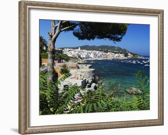 Calella De Palafrugell and Cap De St. Sebastia, Costa Brava, Catalonia, Spain, Mediterranean, Europ-Stuart Black-Framed Photographic Print