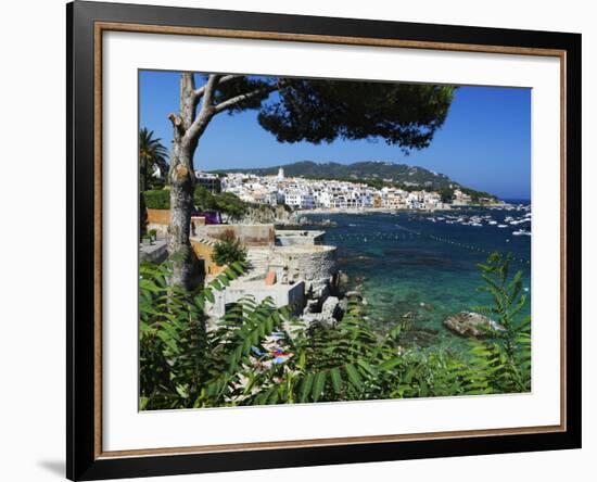 Calella De Palafrugell and Cap De St. Sebastia, Costa Brava, Catalonia, Spain, Mediterranean, Europ-Stuart Black-Framed Photographic Print