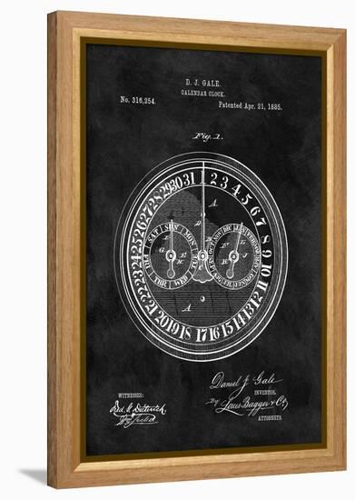 Calendar Clock, 1885-Black-Dan Sproul-Framed Stretched Canvas