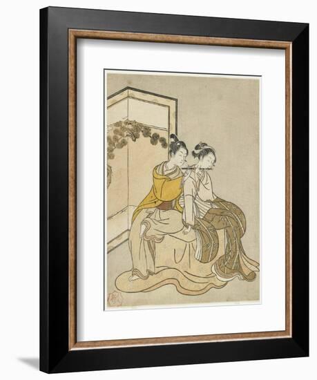 Calender Print for Meiwa 2 and a Mitate of Emperor Xuanzong and Yang Guifei, 1765-Suzuki Harunobu-Framed Giclee Print