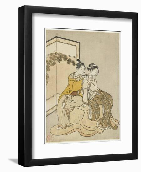 Calender Print for Meiwa 2 and a Mitate of Emperor Xuanzong and Yang Guifei, 1765-Suzuki Harunobu-Framed Giclee Print