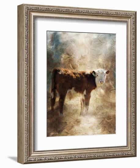 Calf in the Sunday Sun-Jai Johnson-Framed Giclee Print