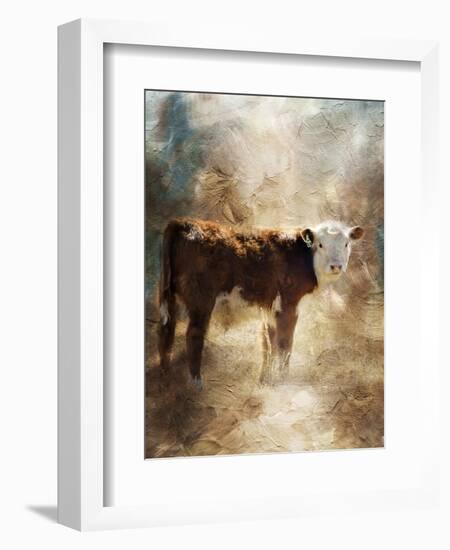 Calf in the Sunday Sun-Jai Johnson-Framed Giclee Print