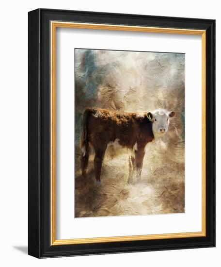 Calf in the Sunday Sun-Jai Johnson-Framed Giclee Print